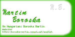 martin boroska business card